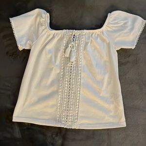 Cream/Off White H&M BOHO Top
